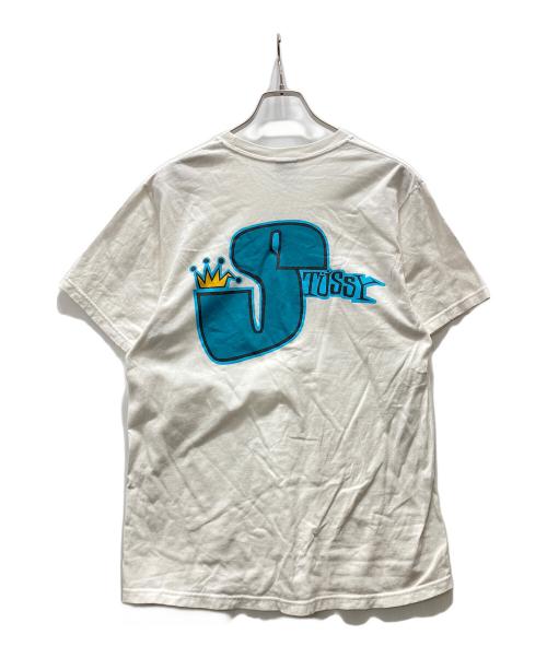 stussy（ステューシー）stussy (ステューシー) 折れクラウンTシャツ ホワイト サイズ:Mの古着・服飾アイテム