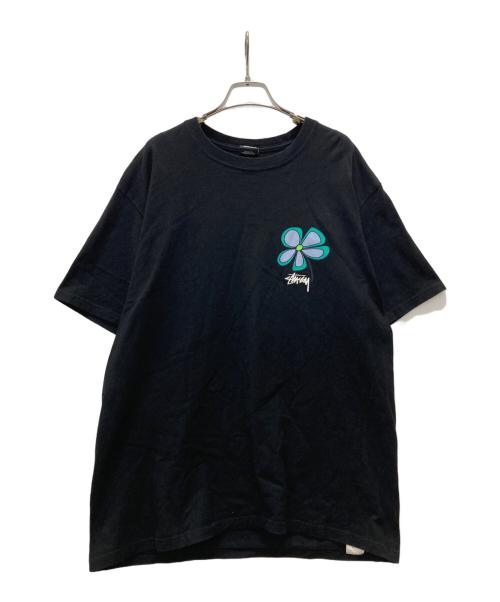 stussy（ステューシー）stussy (ステューシー) フラワーグラフィックTシャツ ブラック サイズ:Lの古着・服飾アイテム