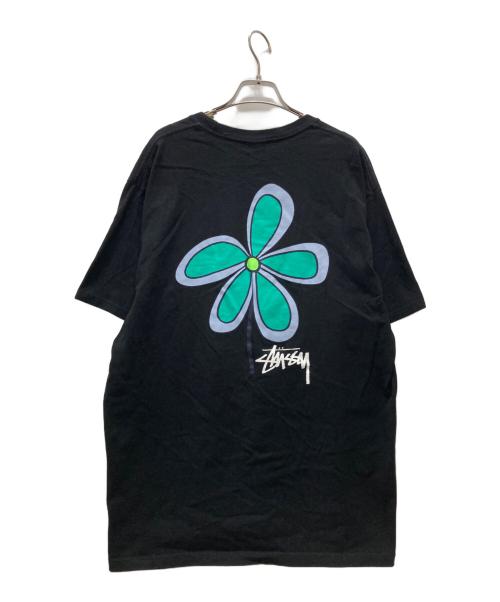 stussy（ステューシー）stussy (ステューシー) フラワーグラフィックTシャツ ブラック サイズ:Lの古着・服飾アイテム