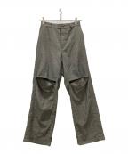 MAISON SPECIALメゾンスペシャル）の古着「シアースリットストレートパンツ」｜グレー