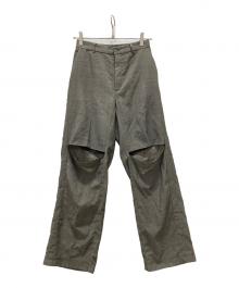 MAISON SPECIAL（メゾンスペシャル）の古着「シアースリットストレートパンツ」｜グレー