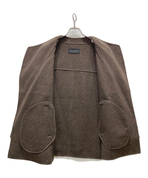 URBAN RESEARCH（アーバンリサーチ）URBAN RESEARCH (アーバンリサーチ) シャンブレーウールリバーショートコート ブラウン サイズ:FREEの古着・服飾アイテム