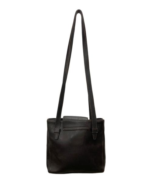 MaxMara（マックスマーラ）MaxMara (マックスマーラ) レザーショルダーバッグ ブラウンの古着・服飾アイテム