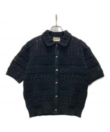 UNITED ARROWS（ユナイテッドアローズ）の古着「ニットポロシャツ/Early SM ポロニット」｜ブラック