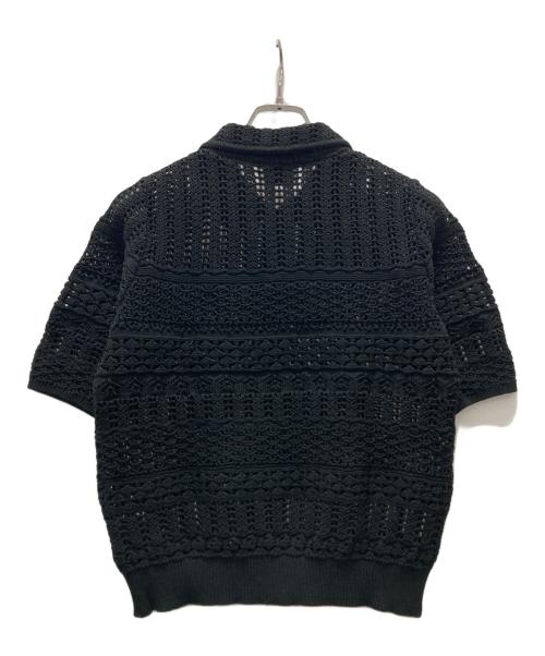 UNITED ARROWS（ユナイテッドアローズ）UNITED ARROWS (ユナイテッドアローズ) ニットポロシャツ/Early SM ポロニット ブラック サイズ:記載無しの古着・服飾アイテム