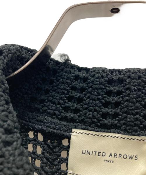 UNITED ARROWS（ユナイテッドアローズ）UNITED ARROWS (ユナイテッドアローズ) ニットポロシャツ/Early SM ポロニット ブラック サイズ:記載無しの古着・服飾アイテム