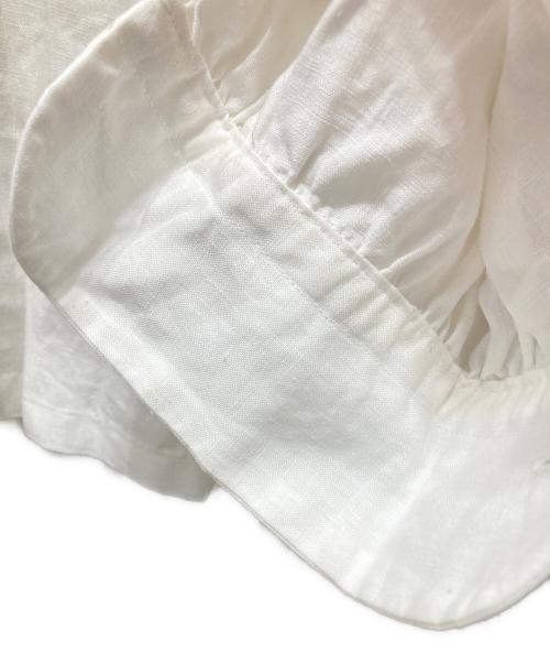 SCYE（サイ）SCYE (サイ) リネンタックブラウス/Linen Tucked Half Placket Shirt ホワイト サイズ:Sの古着・服飾アイテム