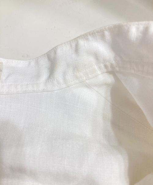 SCYE（サイ）SCYE (サイ) リネンタックブラウス/Linen Tucked Half Placket Shirt ホワイト サイズ:Sの古着・服飾アイテム