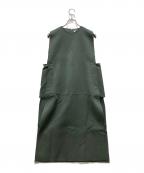 HYKEハイク）の古着「サイドスナップ ノースリーブワンピース」｜グリーン