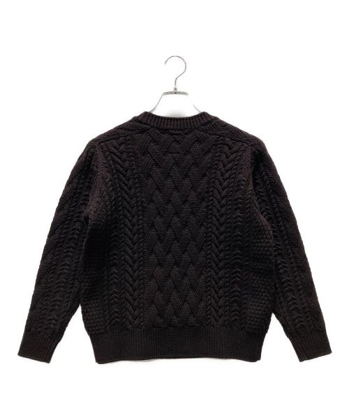 BATONER（バトナ―）BATONER (バトナ―) UNITED ARROWS (ユナイテッドアローズ) ケーブルニット ブラウン サイズ:Fの古着・服飾アイテム