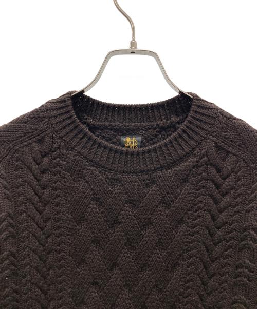 BATONER（バトナ―）BATONER (バトナ―) UNITED ARROWS (ユナイテッドアローズ) ケーブルニット ブラウン サイズ:Fの古着・服飾アイテム