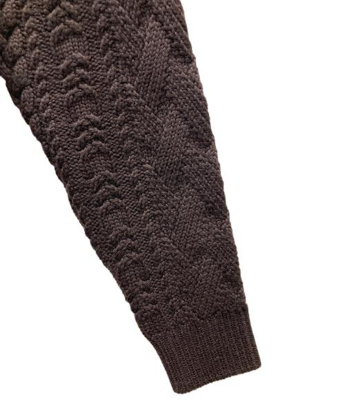 BATONER（バトナ―）BATONER (バトナ―) UNITED ARROWS (ユナイテッドアローズ) ケーブルニット ブラウン サイズ:Fの古着・服飾アイテム