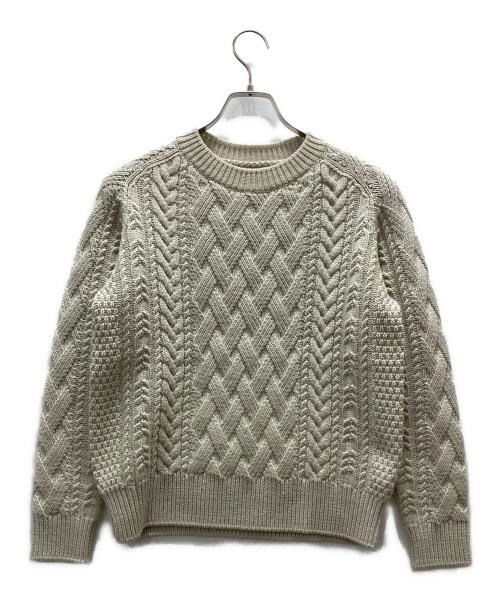 BATONER（バトナ―）BATONER (バトナ―) ケーブルニット ベージュ サイズ:1の古着・服飾アイテム