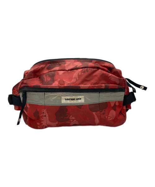 A BATHING APE（ア ベイシング エイプ）A BATHING APE (ア ベイシング エイプ) ウエストバッグ レッドの古着・服飾アイテム
