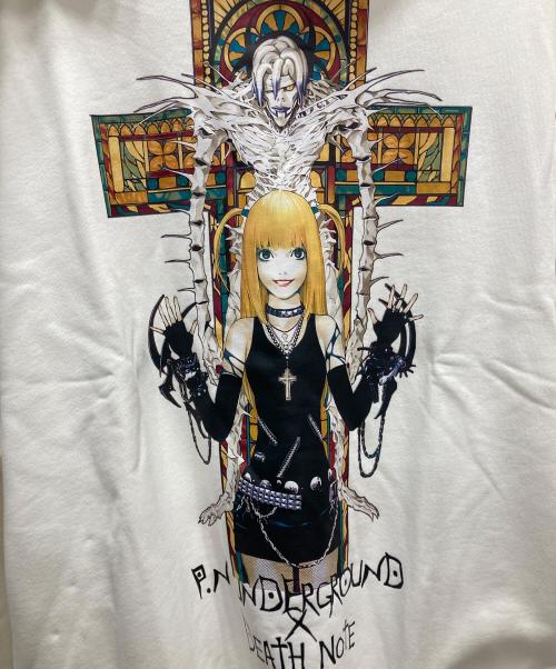 Underground（アンダーグラウンド）UNDERGROUND (アンダーグラウンド) デスノート (デスノート) プリントパーカー ホワイト サイズ:４４ 未使用品の古着・服飾アイテム