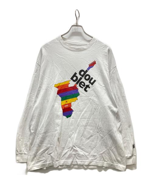 doublet（ダブレット）doublet (ダブレット) WISM (ウィズム) レインボーバンドTシャツ ホワイト サイズ:Fの古着・服飾アイテム
