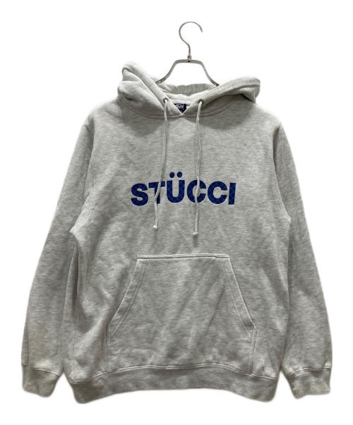 stussy（ステューシー）stussy (ステューシー) 古着 STUCCIロゴスウェット グレー サイズ:Sの古着・服飾アイテム