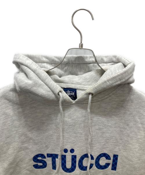 stussy（ステューシー）stussy (ステューシー) 古着 STUCCIロゴスウェット グレー サイズ:Sの古着・服飾アイテム