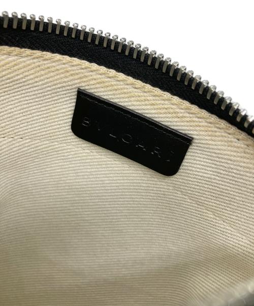 BVLGARI（ブルガリ）BVLGARI (ブルガリ) ロゴマニアショルダーバッグ グレー×ブラックの古着・服飾アイテム