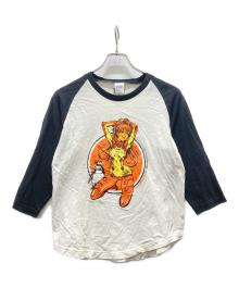URBAN RESEARCH×THE×Rockin'Jelly Bean（アーバンリサーチ×ザ×ロッキンジェリービーン）の古着「エヴァ ラグランカットソー」｜ブラック×ホワイト