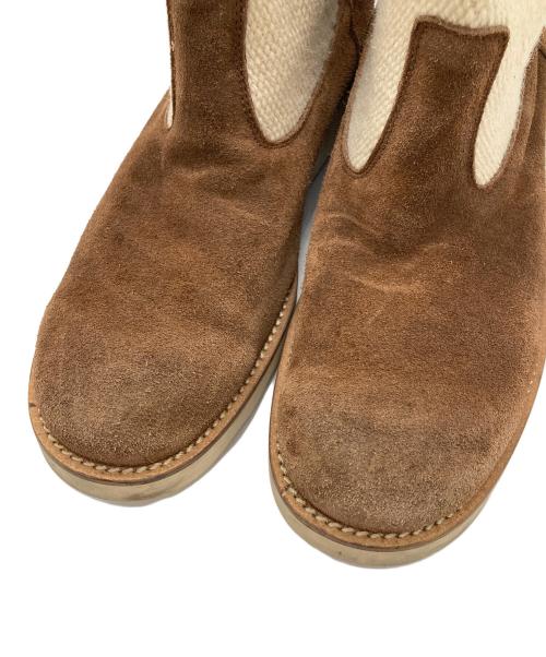 modernwork（モダンワーク）modernwork (モダンワーク) TRUJILLO'S (トルフィリオス) チマヨ柄×スウェード切替ロングブーツ ブラウン サイズ:8の古着・服飾アイテム