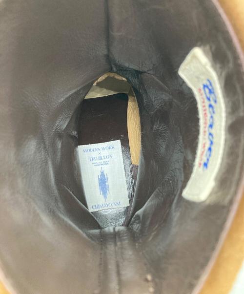 modernwork（モダンワーク）modernwork (モダンワーク) TRUJILLO'S (トルフィリオス) チマヨ柄×スウェード切替ロングブーツ ブラウン サイズ:8の古着・服飾アイテム