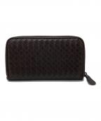 BOTTEGA VENETAボッテガベネタ）の古着「ラウンドジップ イントレ長財布」｜ブラウン