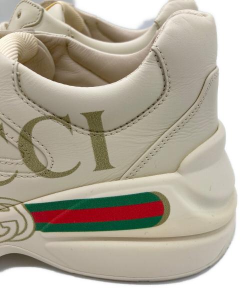 GUCCI（グッチ）GUCCI (グッチ) ライトンシェリーラインスニーカー ベージュ サイズ:24の古着・服飾アイテム