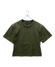 LOUIS VUITTON（ルイ ヴィトン）の古着「モノグラムチェーン装飾ZIPTシャツ」｜オリーブ