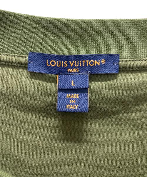 LOUIS VUITTON（ルイ ヴィトン）LOUIS VUITTON (ルイ ヴィトン) モノグラムチェーン装飾ZIPTシャツ オリーブ サイズ:Lの古着・服飾アイテム