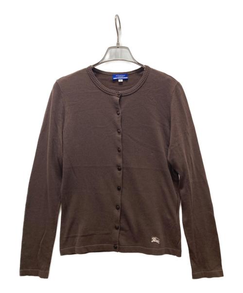 BURBERRY BLUE LABEL（バーバリー ブルー レーベル）BURBERRY BLUE LABEL (バーバリー ブルー レーベル) 丸首カーディガン ブラウン サイズ:Mの古着・服飾アイテム