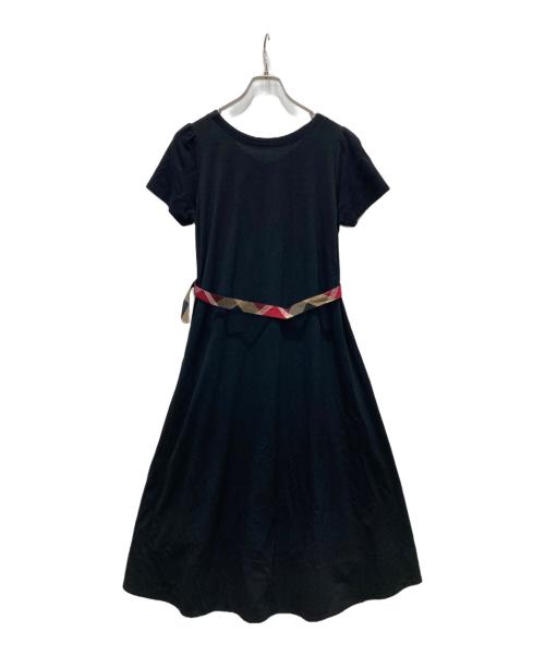 BLUE LABEL CRESTBRIDGE（ブルーレーベルクレストブリッジ）BLUE LABEL CRESTBRIDGE (ブルーレーベルクレストブリッジ) カットソーワンピース ブラック サイズ:38の古着・服飾アイテム