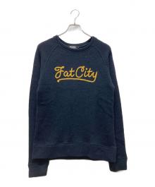 Hysteric Glamour（ヒステリックグラマー）の古着「fat city刺繍ニット」｜ブラック