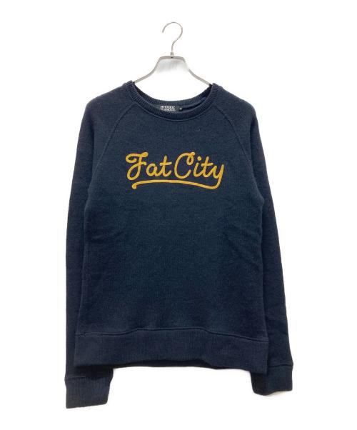 Hysteric Glamour（ヒステリックグラマー）Hysteric Glamour (ヒステリックグラマー) fat city刺繍ニット ブラック サイズ:Mの古着・服飾アイテム