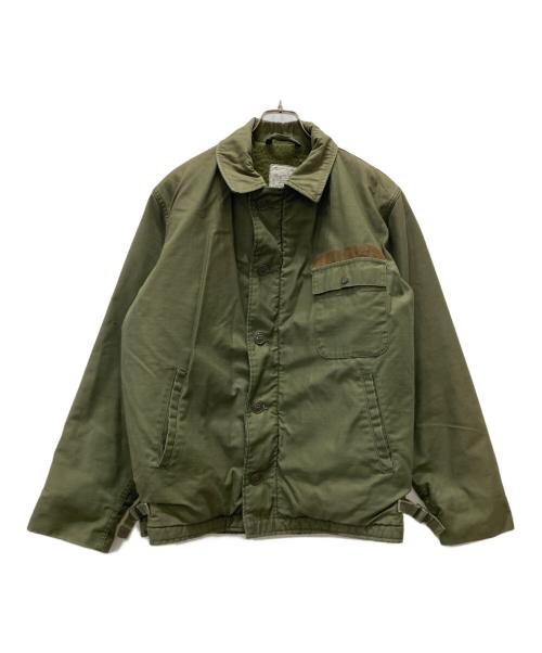 U'S NAVY（ユーエスネイビー）U'S NAVY (アメリカ軍) 80's A-2デッキジャケット オリーブ サイズ:Lの古着・服飾アイテム