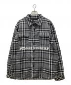 SHAKA WEARシャカウェア）の古着「シャツジャケット/LA FLANNEL JKT」｜グレー
