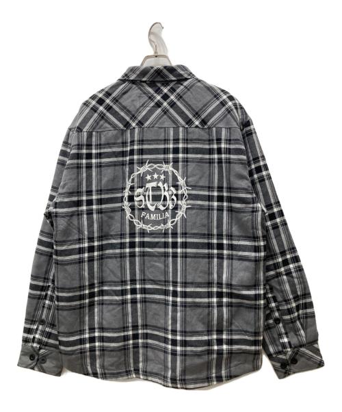 SHAKA WEAR（シャカウェア）SHAKA WEAR (シャカウェア) シャツジャケット/LA FLANNEL JKT グレー サイズ:XLの古着・服飾アイテム