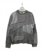 DIESELディーゼル）の古着「パッチワークニット」｜グレー