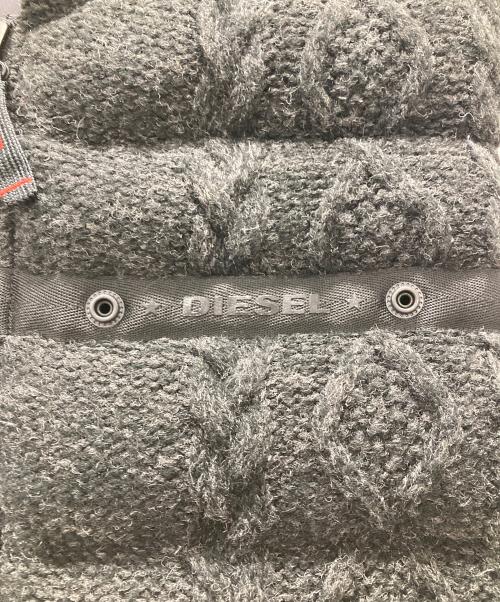 DIESEL（ディーゼル）DIESEL (ディーゼル) 異素材ミックス ダウンベスト ブラック サイズ:Mの古着・服飾アイテム