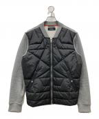 DIESELディーゼル）の古着「切替 中綿ジャケット」｜グレー×ブラック