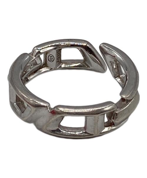 DIESEL（ディーゼル）DIESEL (ディーゼル) D Logo Sterling Silver Band Ring シルバー サイズ:14号の古着・服飾アイテム