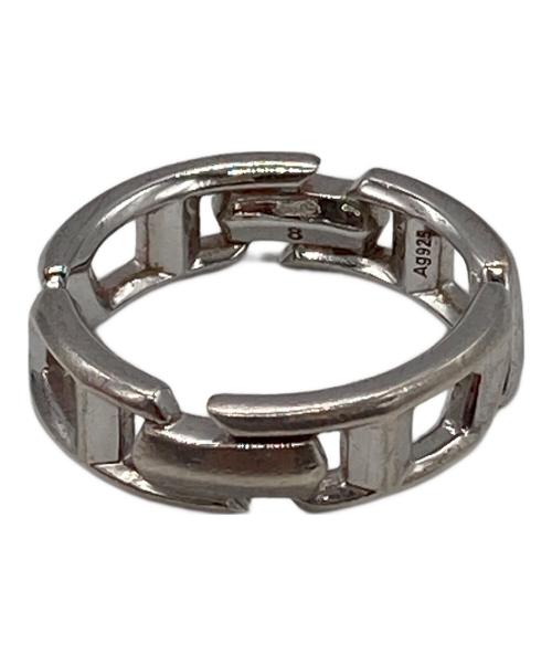 DIESEL（ディーゼル）DIESEL (ディーゼル) D Logo Sterling Silver Band Ring シルバー サイズ:14号の古着・服飾アイテム