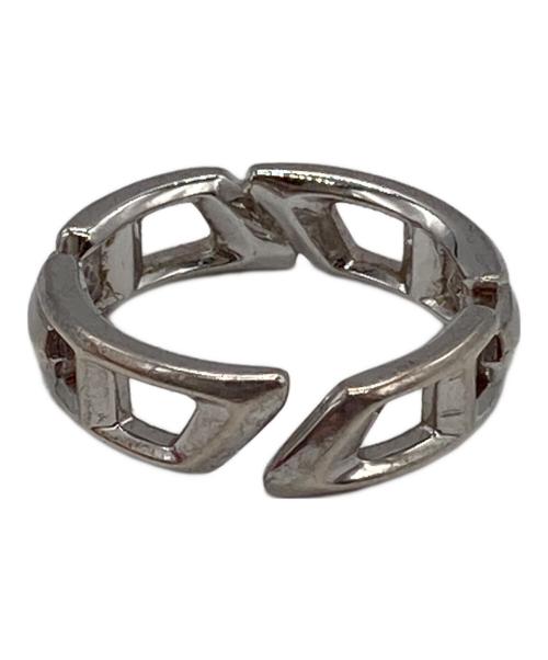 DIESEL（ディーゼル）DIESEL (ディーゼル) D Logo Sterling Silver Band Ring シルバー サイズ:14号の古着・服飾アイテム