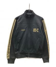 adidas（アディダス）の古着「ロゴ刺繍トラックジャケット」｜ブラック