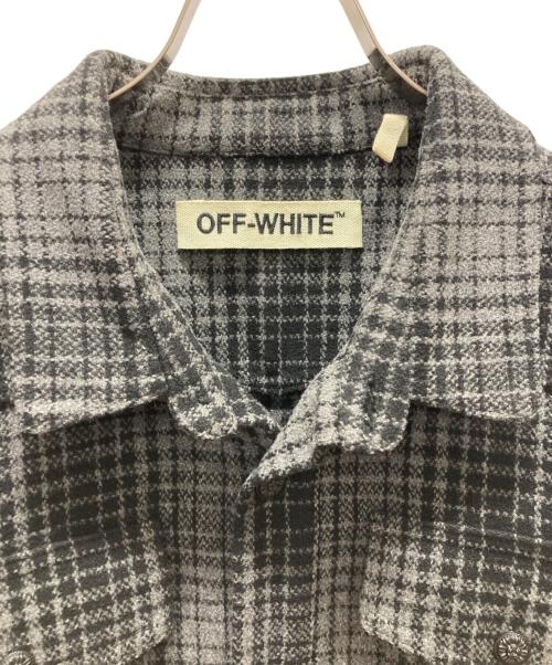 OFFWHITE（オフホワイト）OFFWHITE (オフホワイト) バックプリント タータンチェックネルシャツ ブラック サイズ:Sの古着・服飾アイテム