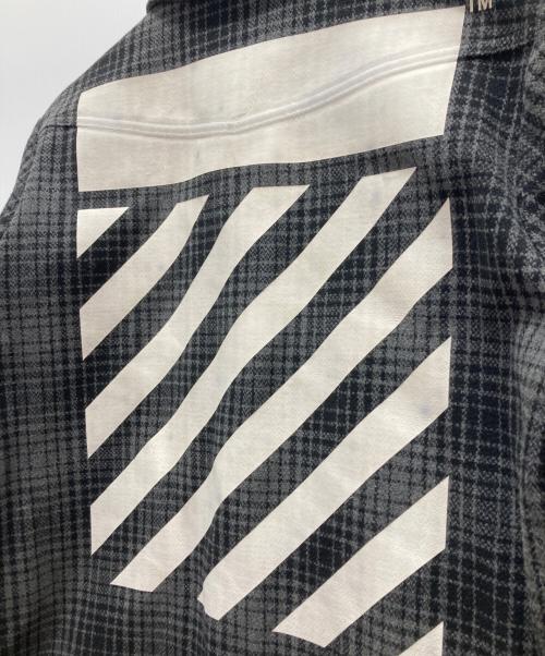 OFFWHITE（オフホワイト）OFFWHITE (オフホワイト) バックプリント タータンチェックネルシャツ ブラック サイズ:Sの古着・服飾アイテム