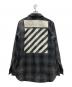 OFFWHITE (オフホワイト) バックプリント タータンチェックネルシャツ ブラック サイズ:S：16000円