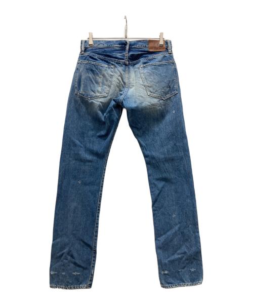 Hysteric Glamour（ヒステリックグラマー）Hysteric Glamour (ヒステリックグラマー) 赤耳 SP加工小窓スタッズデニムパンツ ブルー サイズ:Lの古着・服飾アイテム