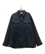 DAIRIKUダイリク）の古着「チェックツイードシャツ」｜ブラック