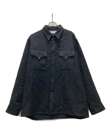 中古・古着通販】DAIRIKU (ダイリク) チェックツイードシャツ ブラック